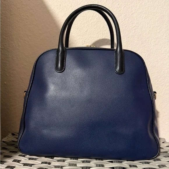 Vera Bradley Leather Satchel Crossbody – Navy & Black - Picture 7 of 16